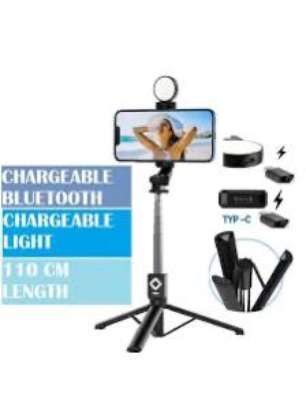 Multifunctional Selfie Stick Black Lightweight Portable Tripod