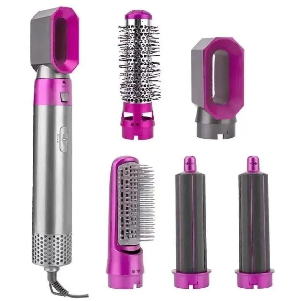 Hair Dryer with 3 Attachments Pink Silver