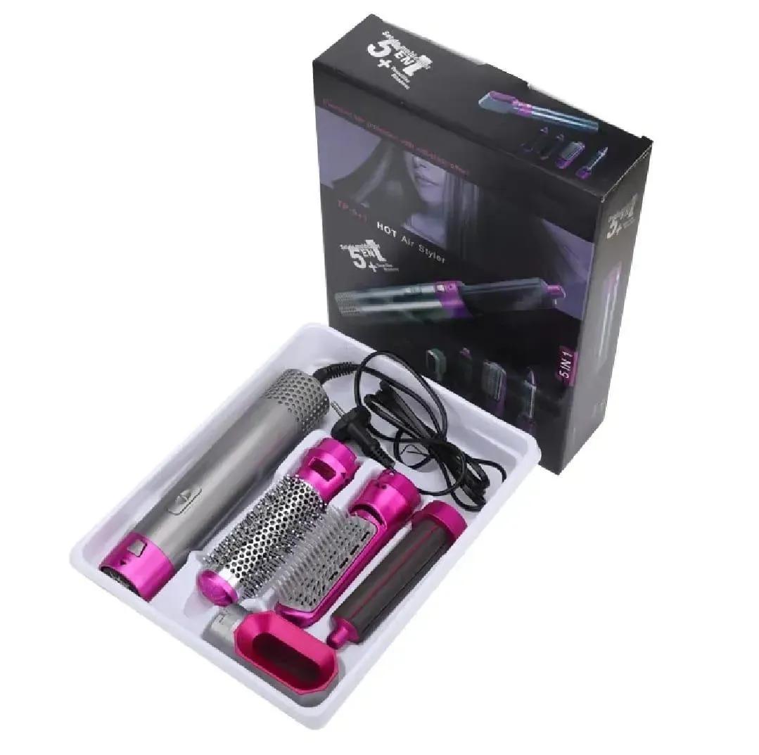 Hair Dryer with 3 Attachments Pink Silver