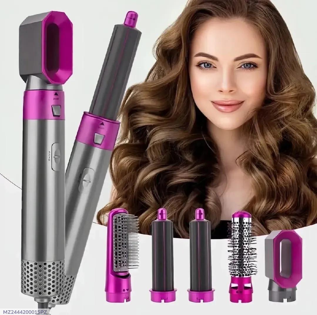 Hair Dryer with 3 Attachments Pink Silver