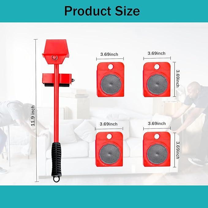 Red Metal Furniture Mover Tool Set 11.9" 2.0 1 Ratings